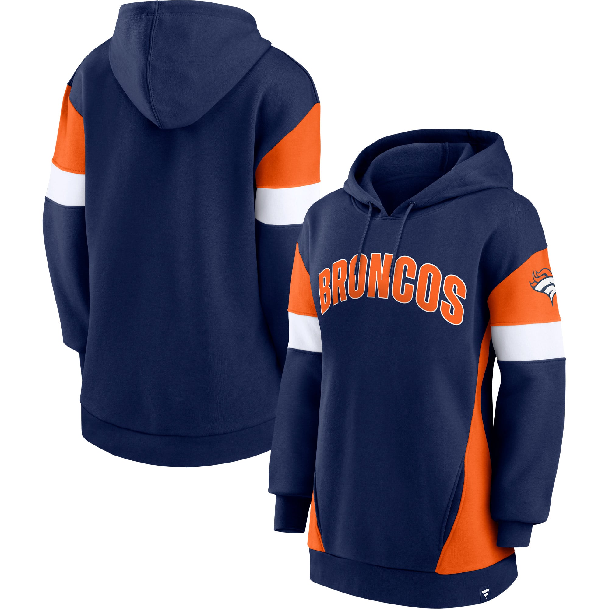 Women’s Fanatics Navy/Orange Denver Broncos Lock It Down Pullover Hoodie Women’s Fanatics Navy/Orange Denver Broncos Lock It Down Pullover Hoodie
