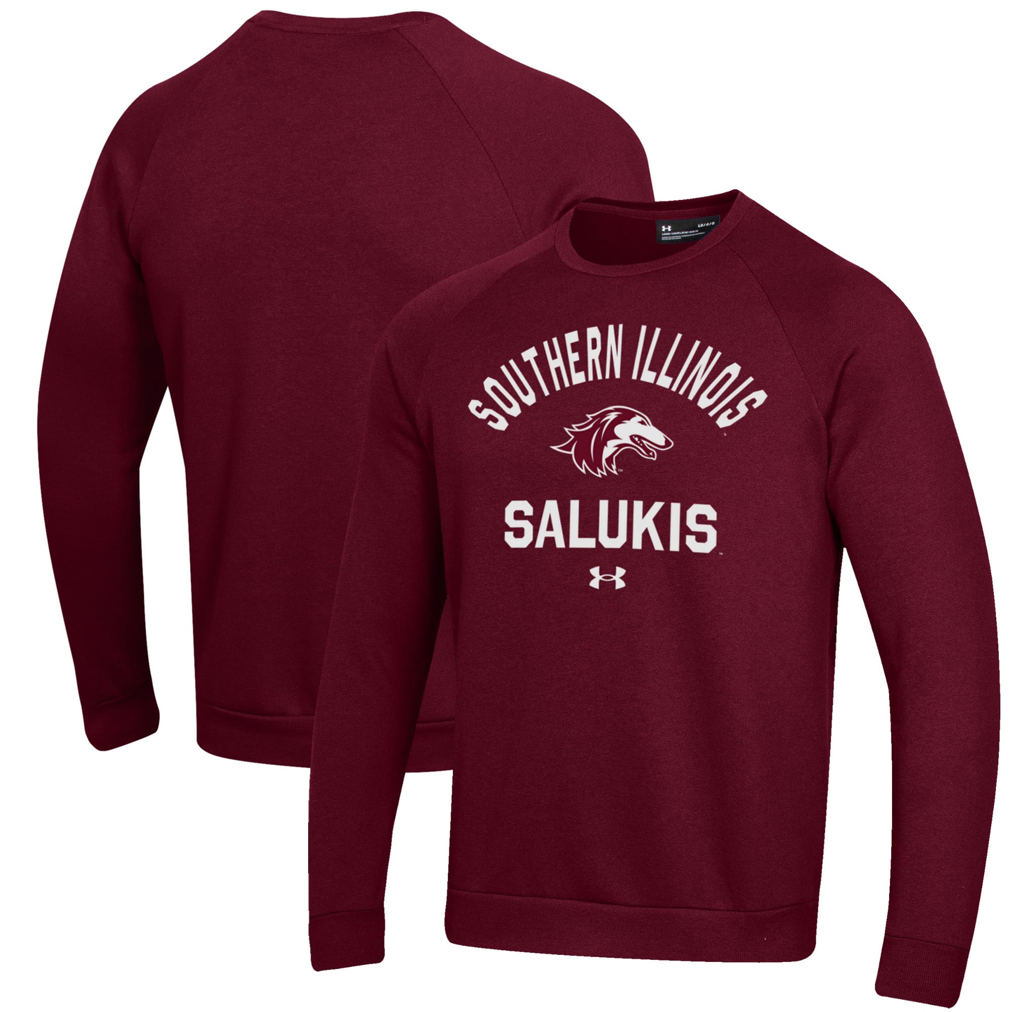 Men's Under Armour Maroon Southern Illinois Salukis All Day Fleece Pullover Sweatshirt