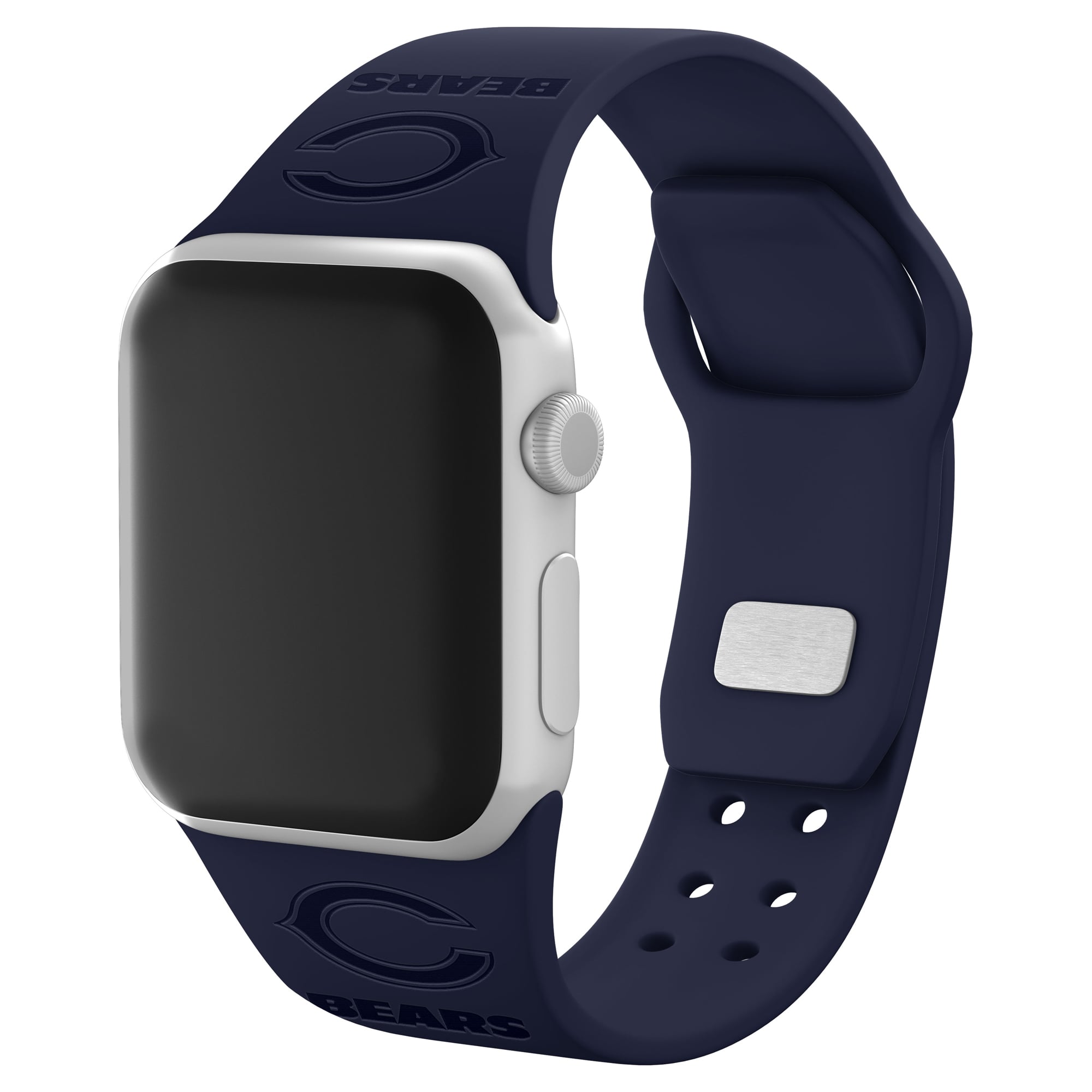 Navy Chicago Bears Debossed Silicone Apple Watch Band Navy Chicago Bears Debossed Silicone Apple Watch Band