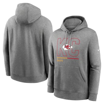 Men's Nike Heathered Gray Kansas City Chiefs City Code Club Fleece Pullover Hoodie