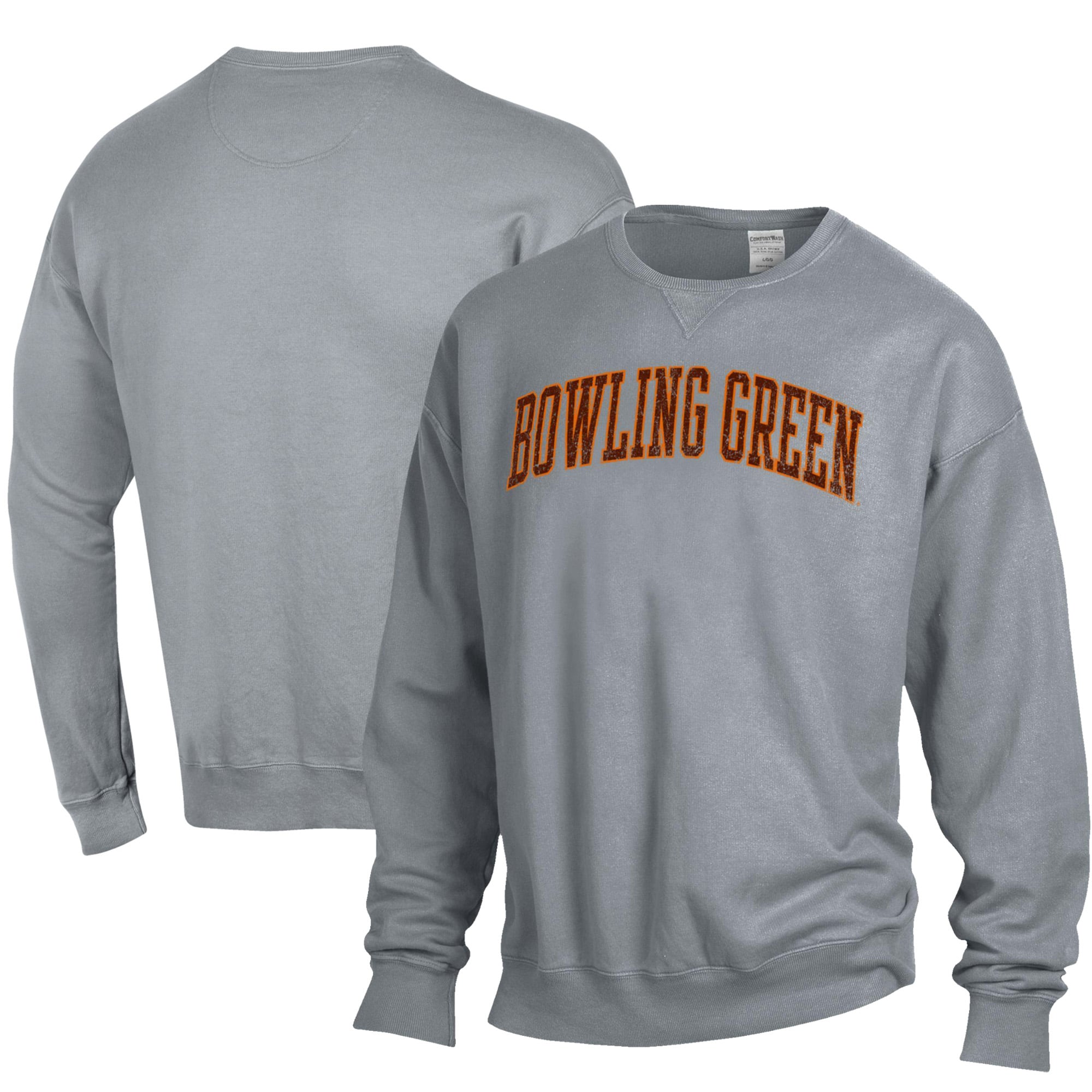 Men's ComfortWash Gray Bowling Green St. Falcons Garment Dyed Pullover Sweatshirt