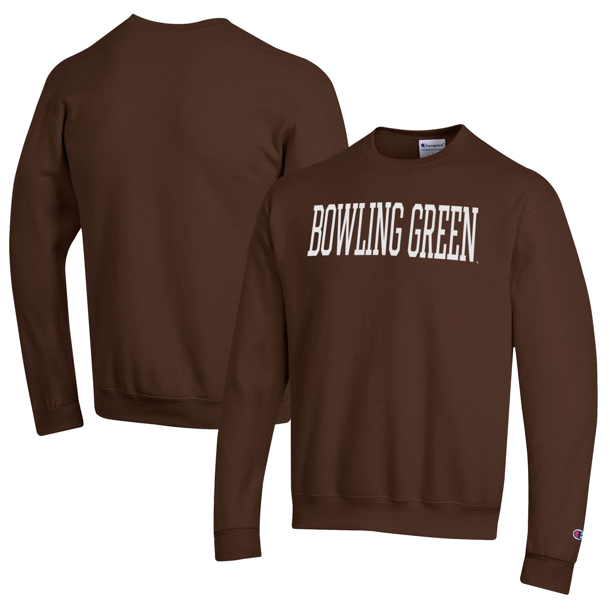 Men's Champion Brown Bowling Green St. Falcons Eco Powerblend Crewneck Sweatshirt