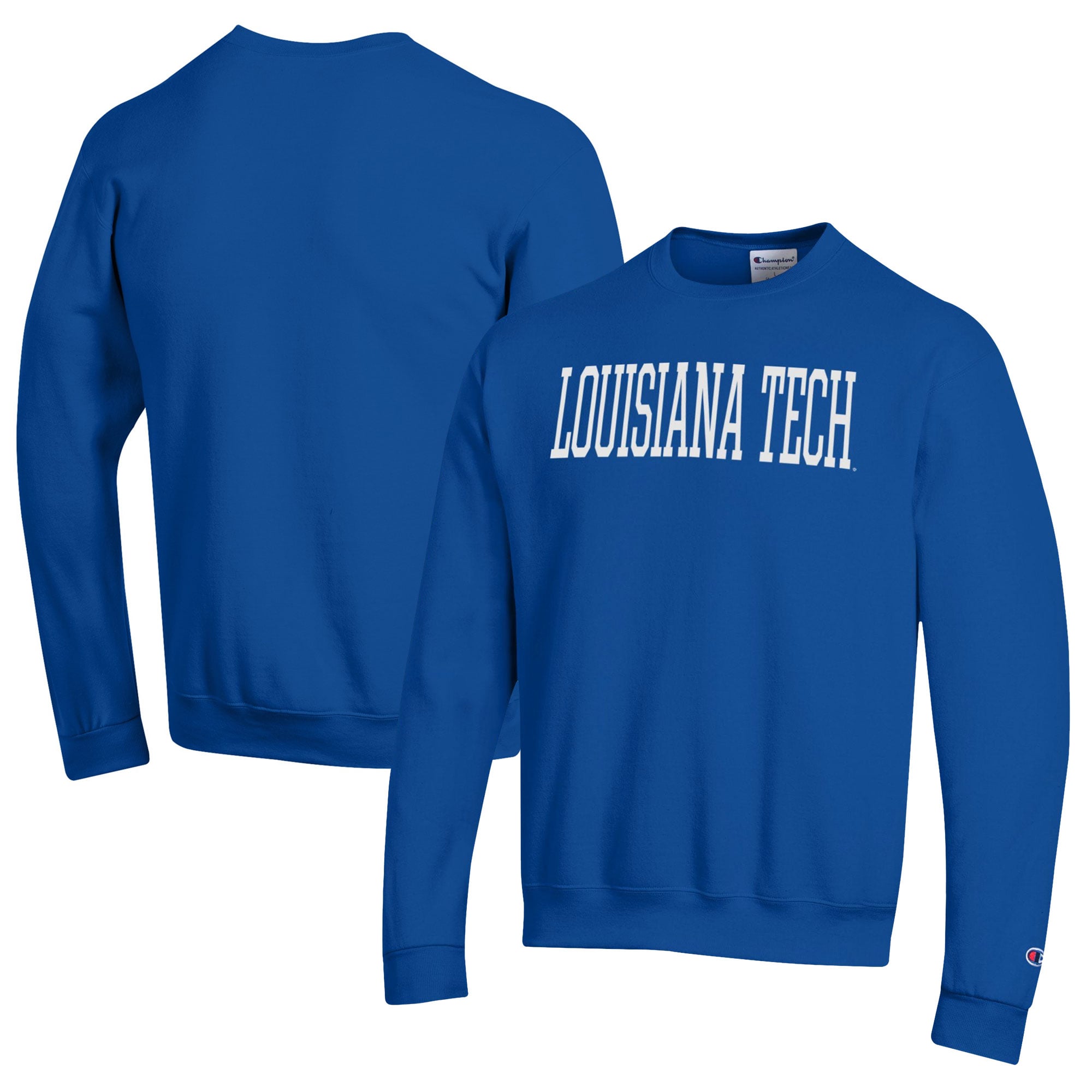 Men's Champion Royal Louisiana Tech Bulldogs Eco Powerblend Crewneck Sweatshirt