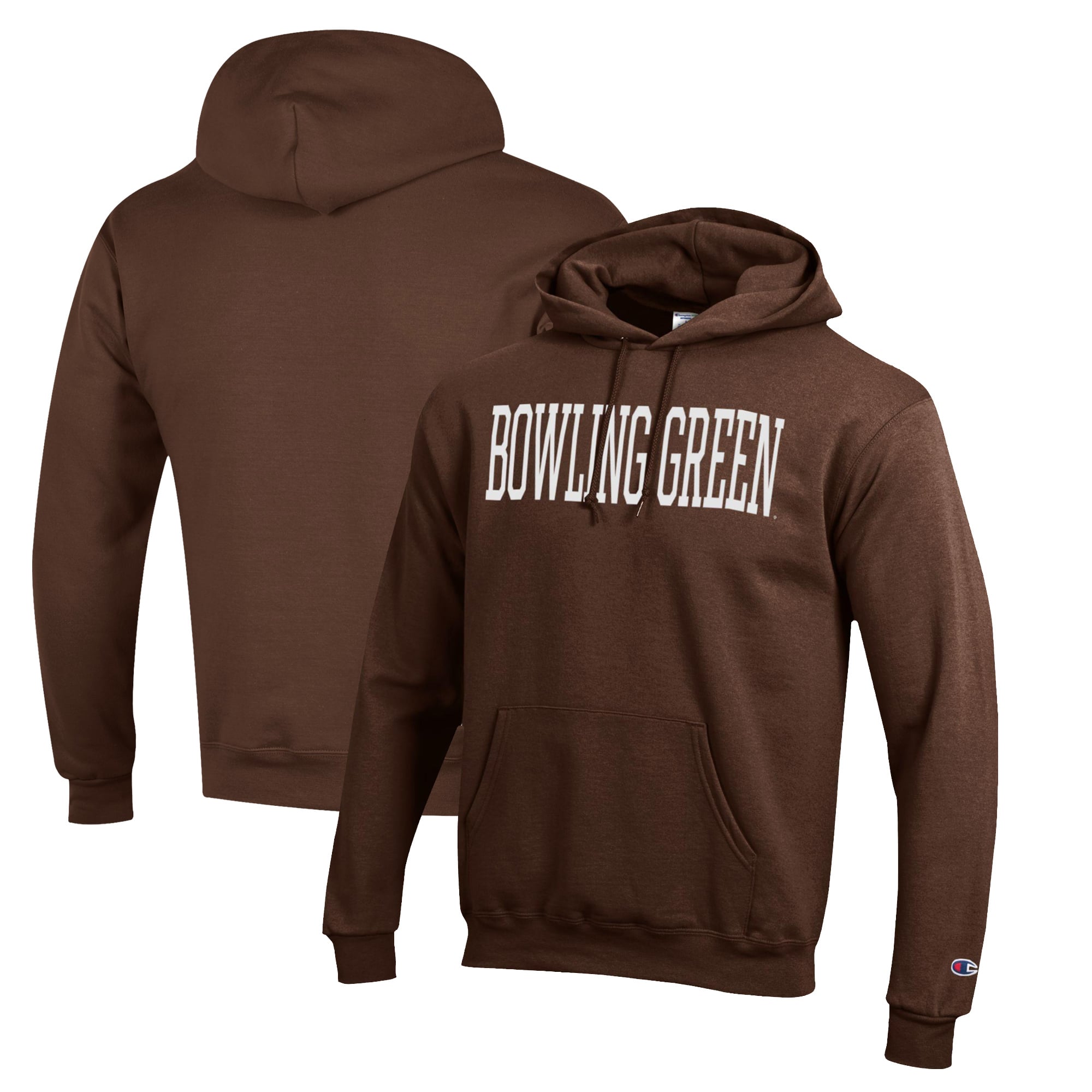 Men's Champion Brown Bowling Green St. Falcons Eco Powerblend Pullover Hoodie