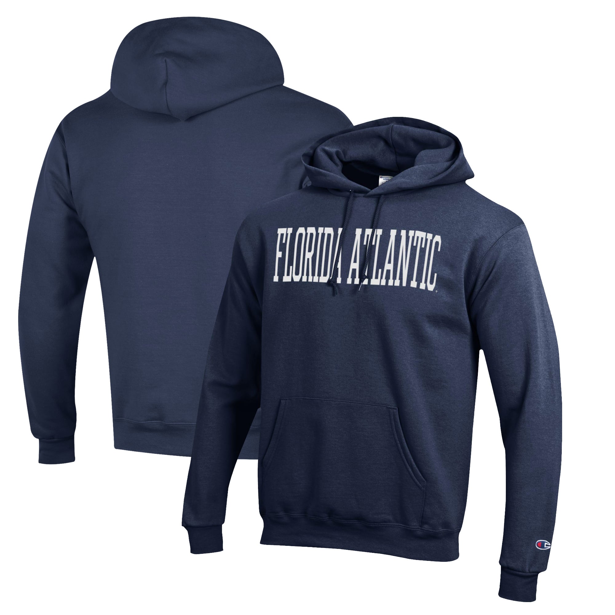 Men's Champion Navy Florida Atlantic Owls Eco Powerblend Pullover Hoodie
