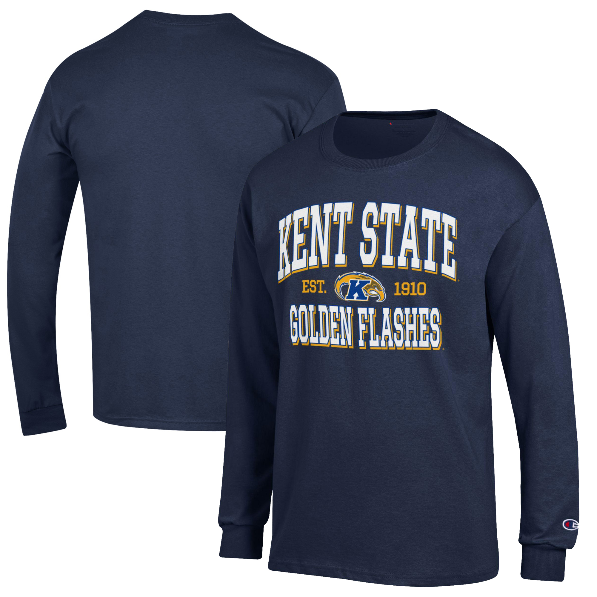 Men’s Champion Navy Kent State Golden Flashes Jersey Est. Date Long Sleeve T-Shirt Men’s Champion Navy Kent State Golden Flashes Jersey Est. Date Long Sleeve T-Shirt