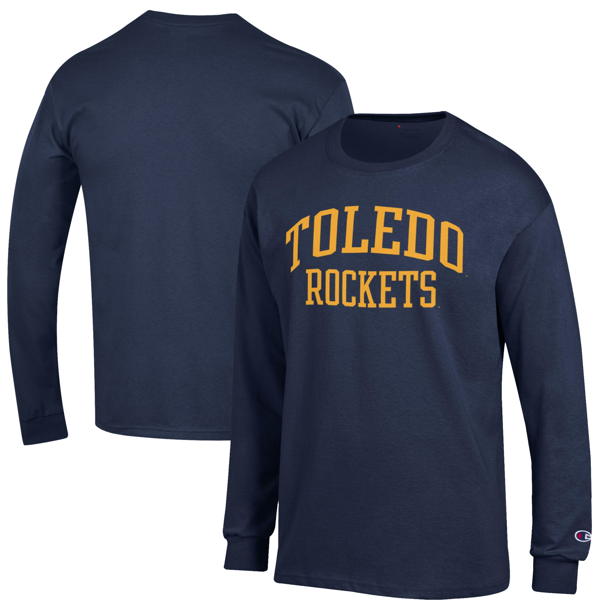 Men’s Champion Navy Toledo Rockets Jersey Long Sleeve T-Shirt Men’s Champion Navy Toledo Rockets Jersey Long Sleeve T-Shirt