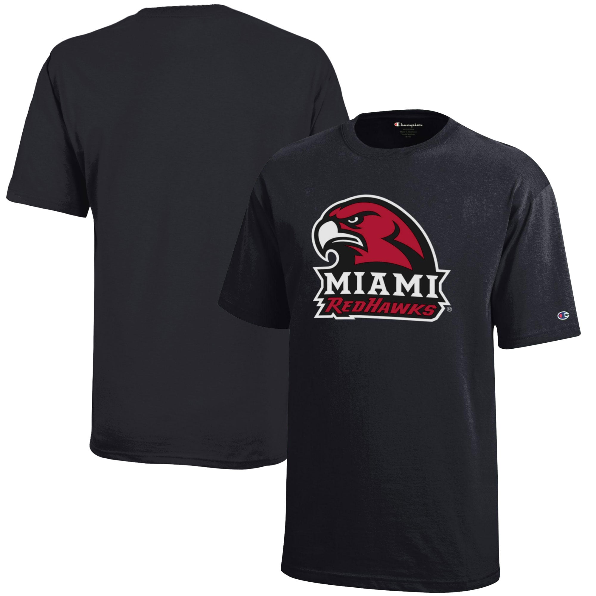 Youth Champion Black Miami University RedHawks Jersey T-Shirt