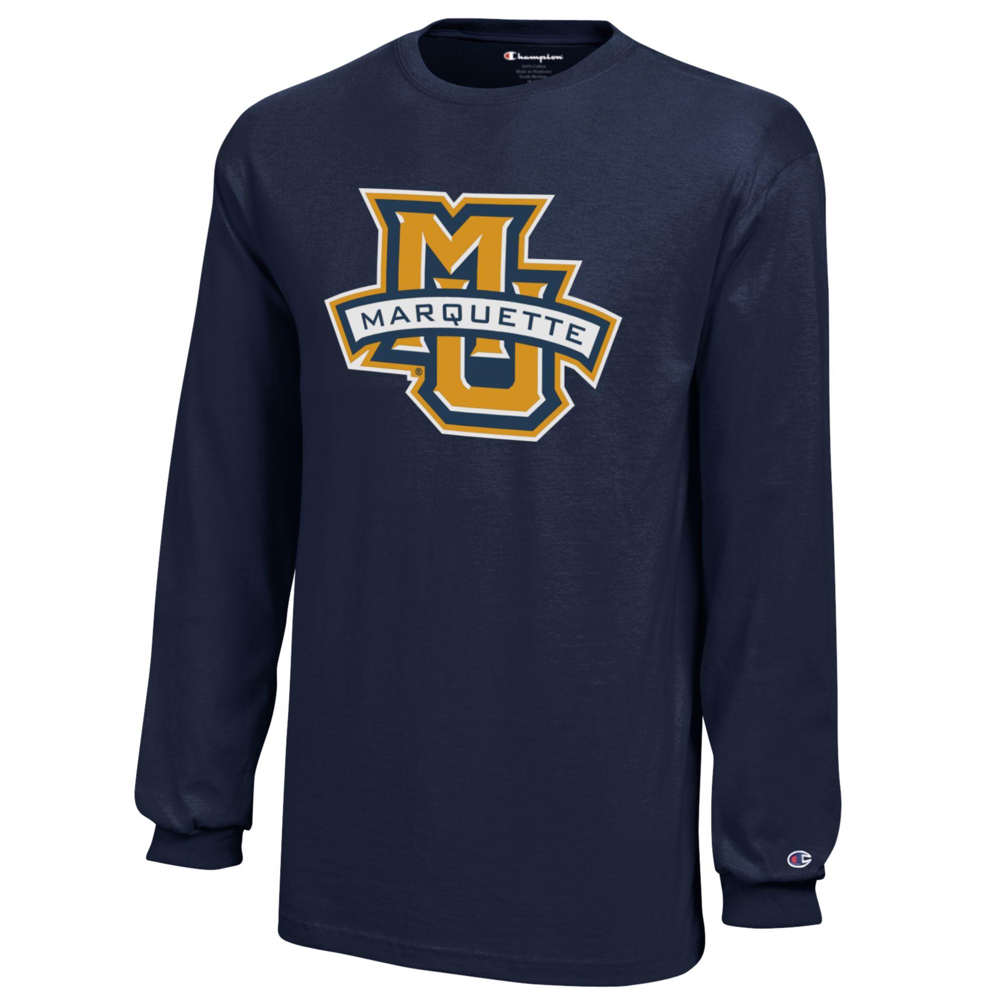 Youth Champion Navy Marquette Golden Eagles Jersey Long Sleeve T-Shirt Youth Champion Navy Marquette Golden Eagles Jersey Long Sleeve T-Shirt