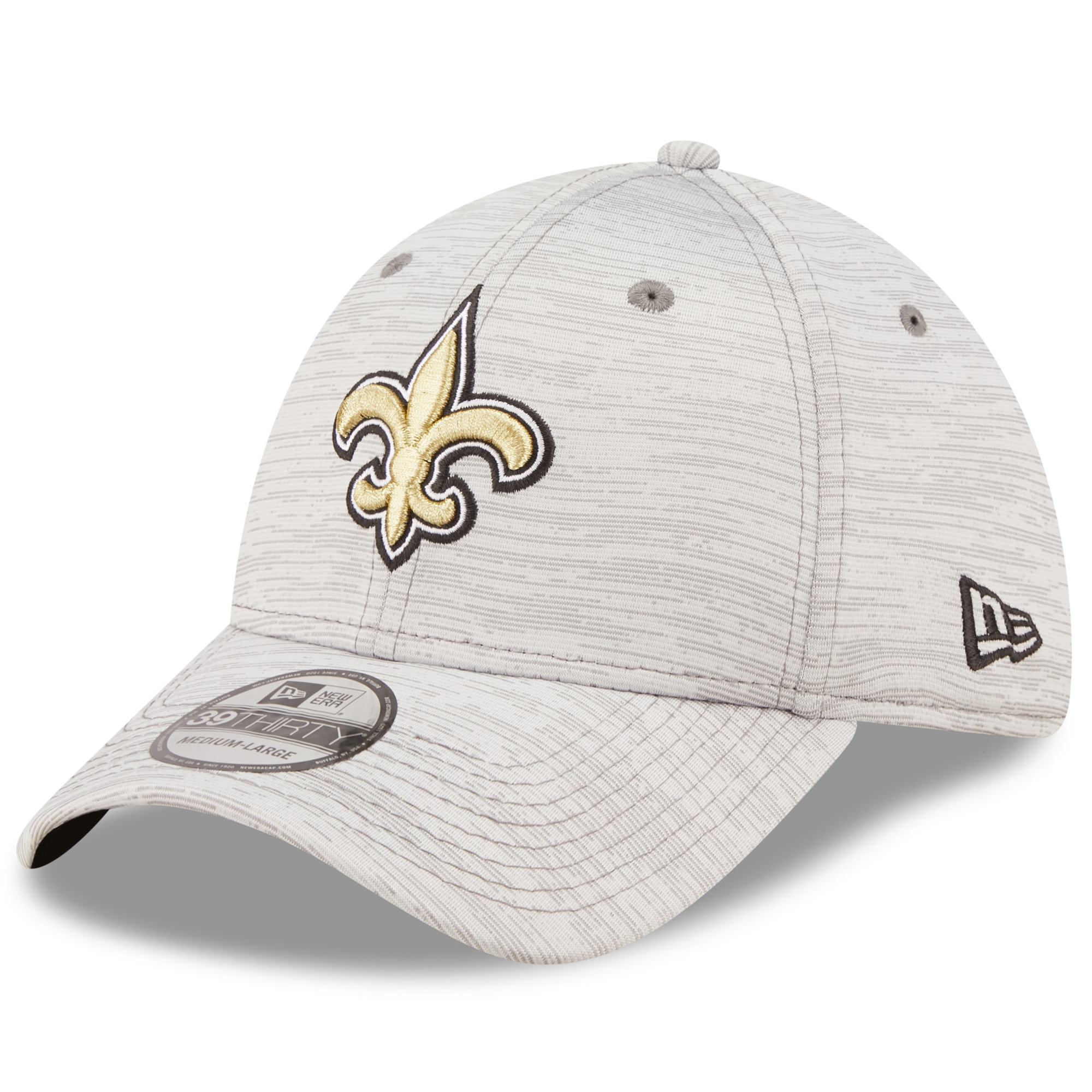 Men's New Era Gray New Orleans Saints 2022 NFL Training Camp Official Coach 39THIRTY Flex Hat