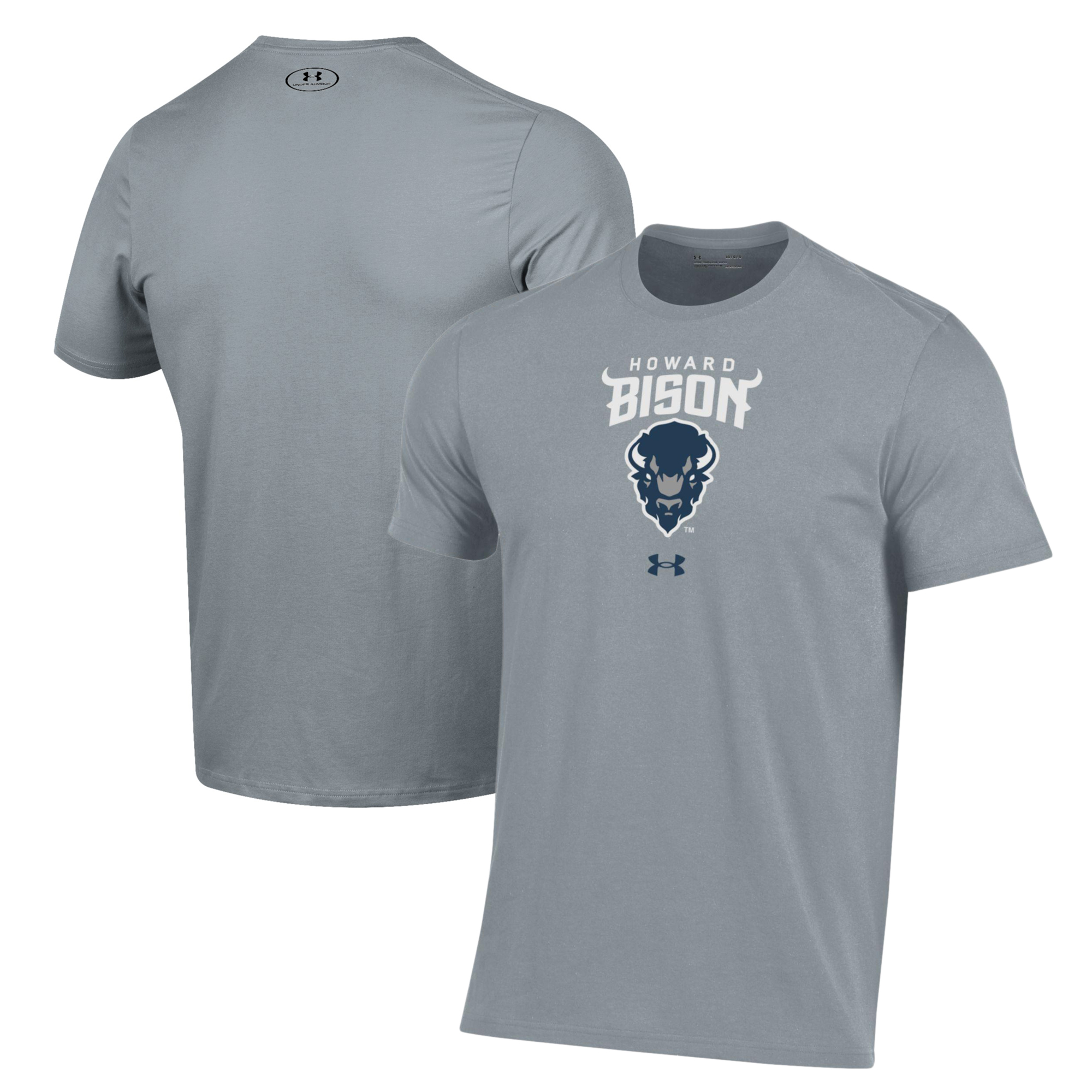 Men’s Under Armour Gray Howard Bison Performance T-Shirt Men’s Under Armour Gray Howard Bison Performance T-Shirt