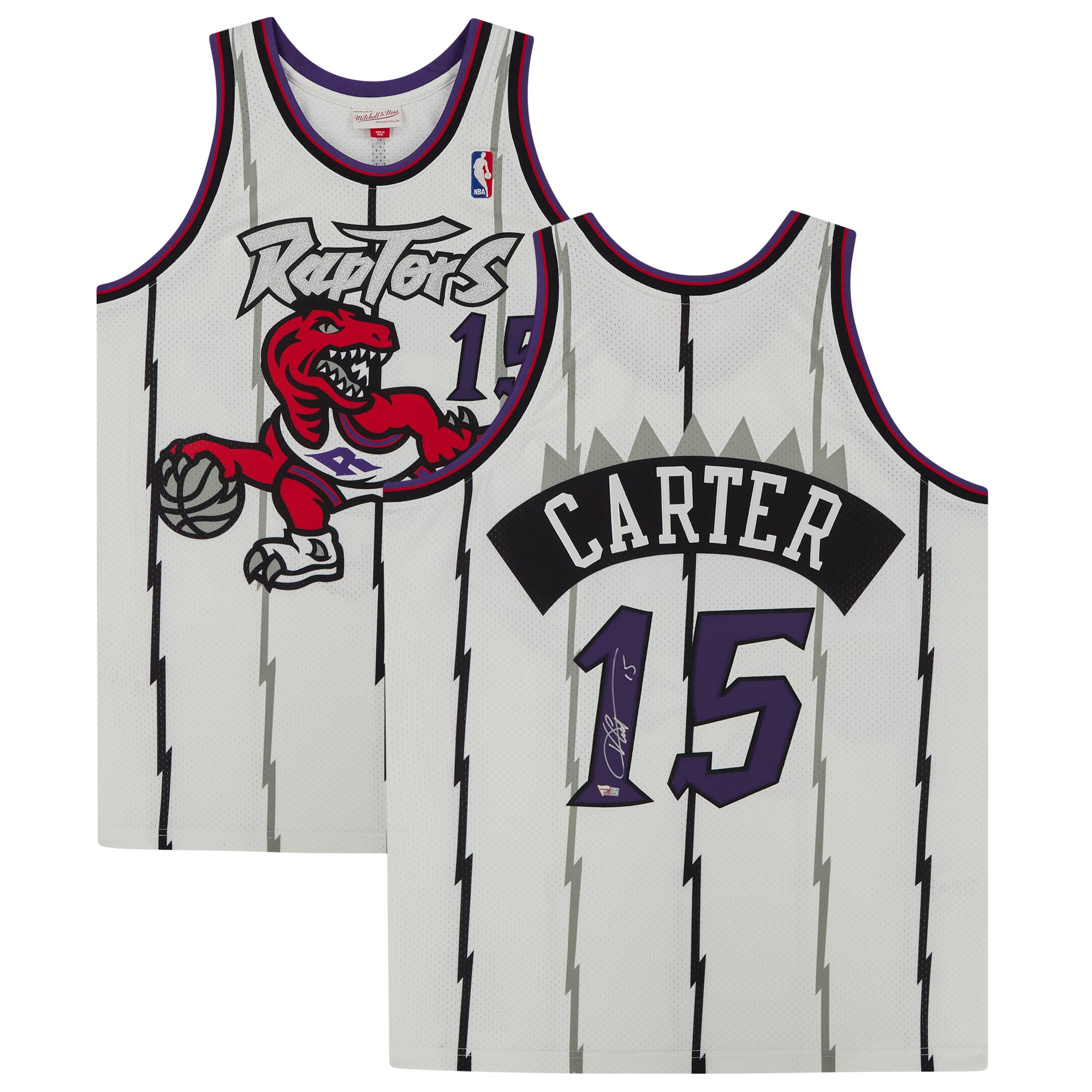 Vince Carter Toronto Raptors Autographed White 1998 Mitchell & Ness Authentic Jersey