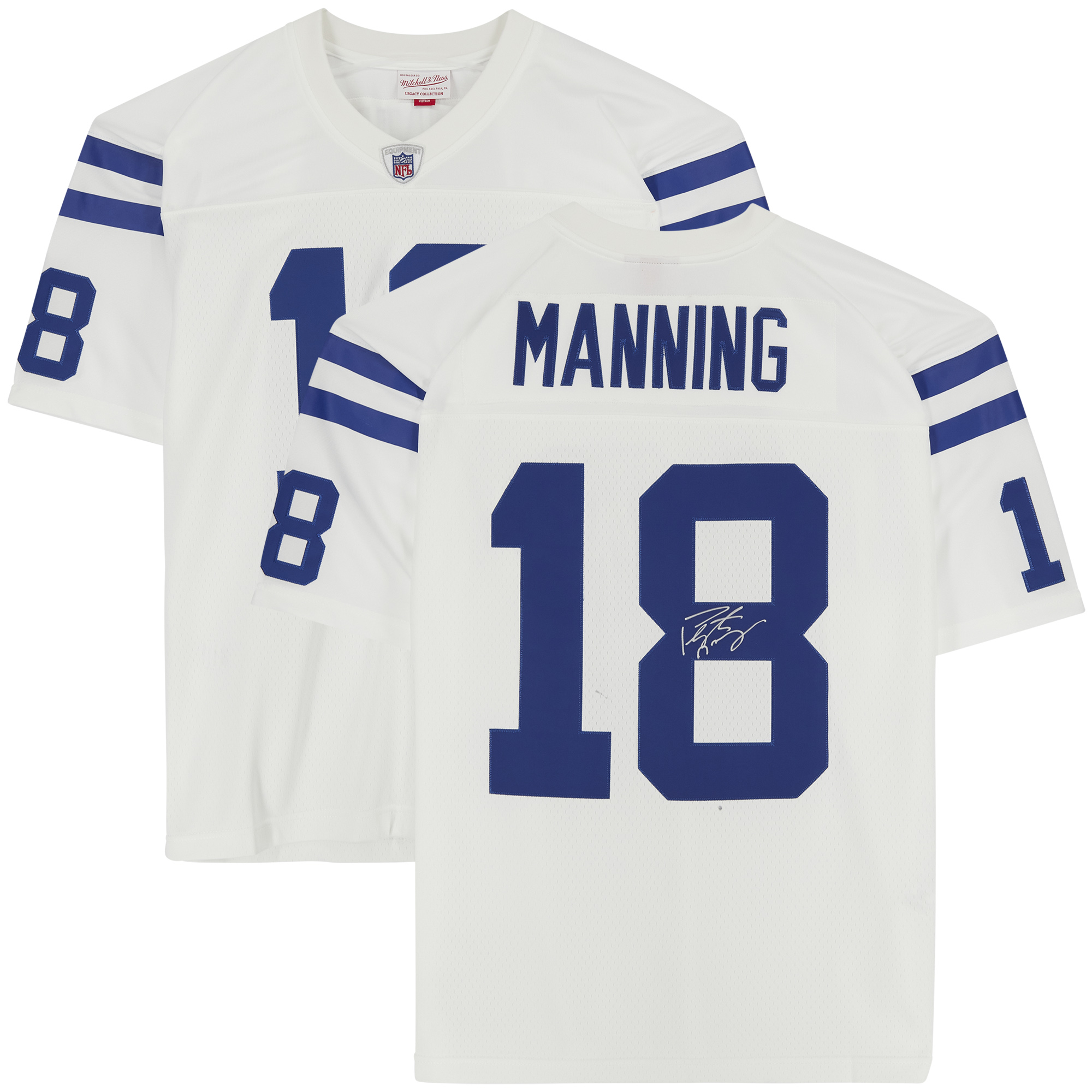 Peyton Manning Indianapolis Colts Autographed White White Mitchell & Ness Legacy Jersey