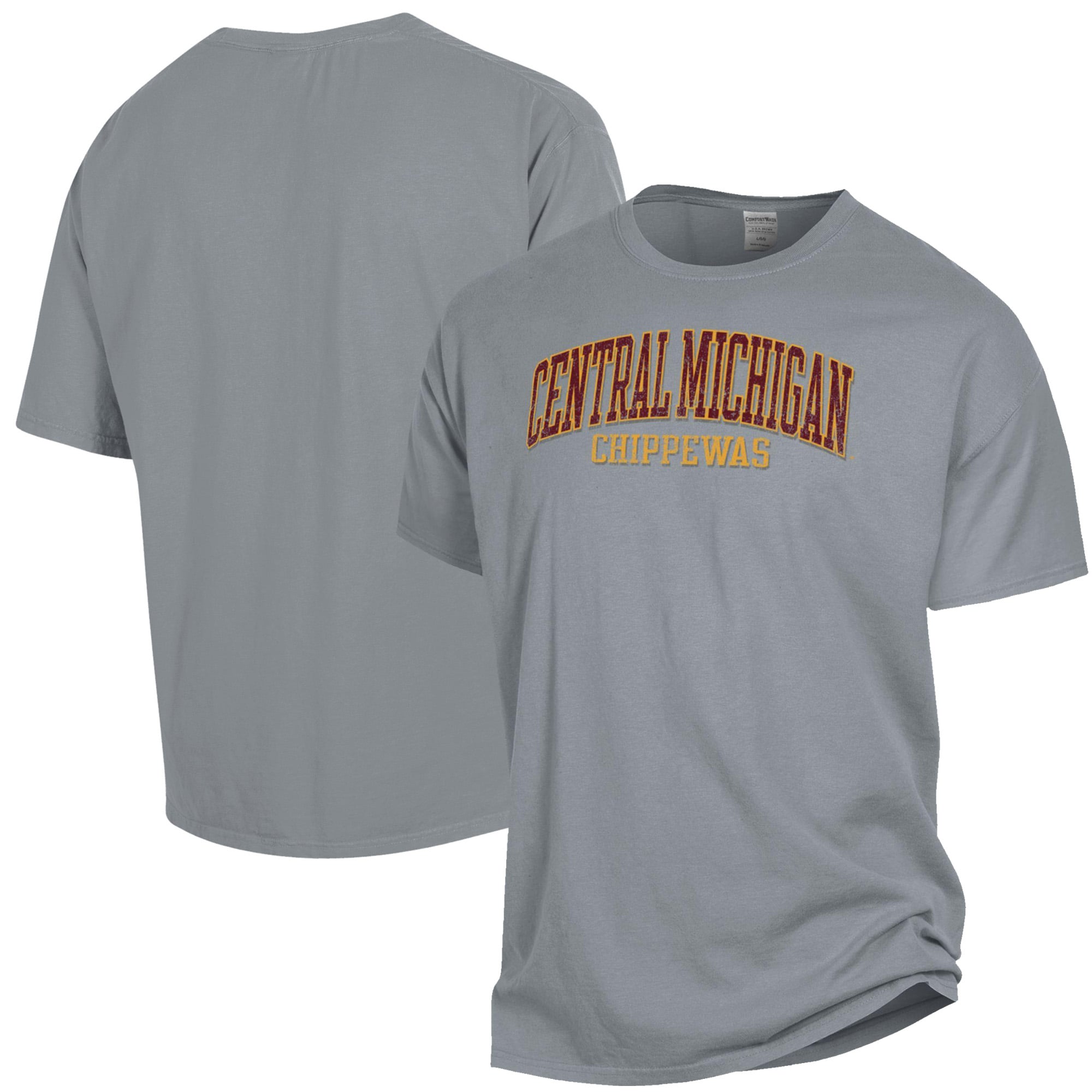 Men's ComfortWash Gray Central Michigan Chippewas Garment Dyed T-Shirt