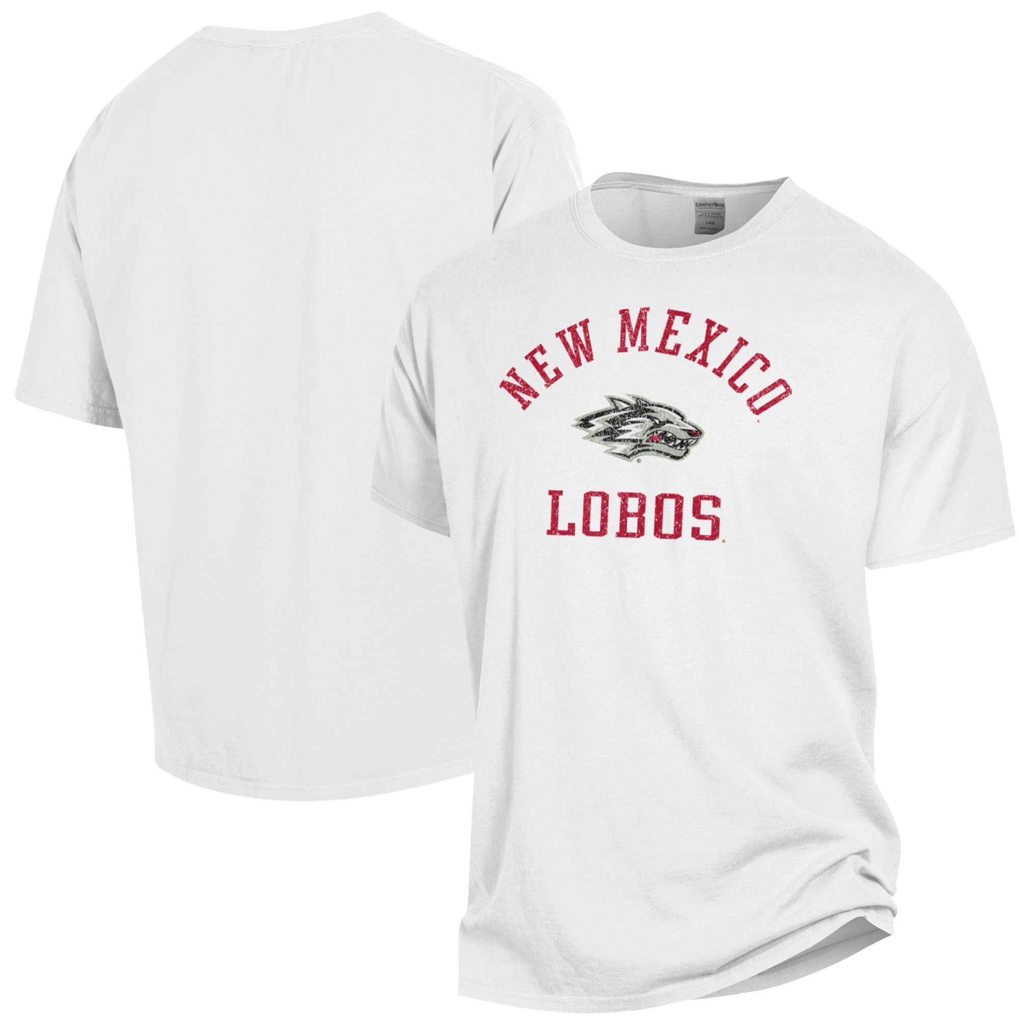 Men's ComfortWash White New Mexico Lobos Garment Dyed T-Shirt