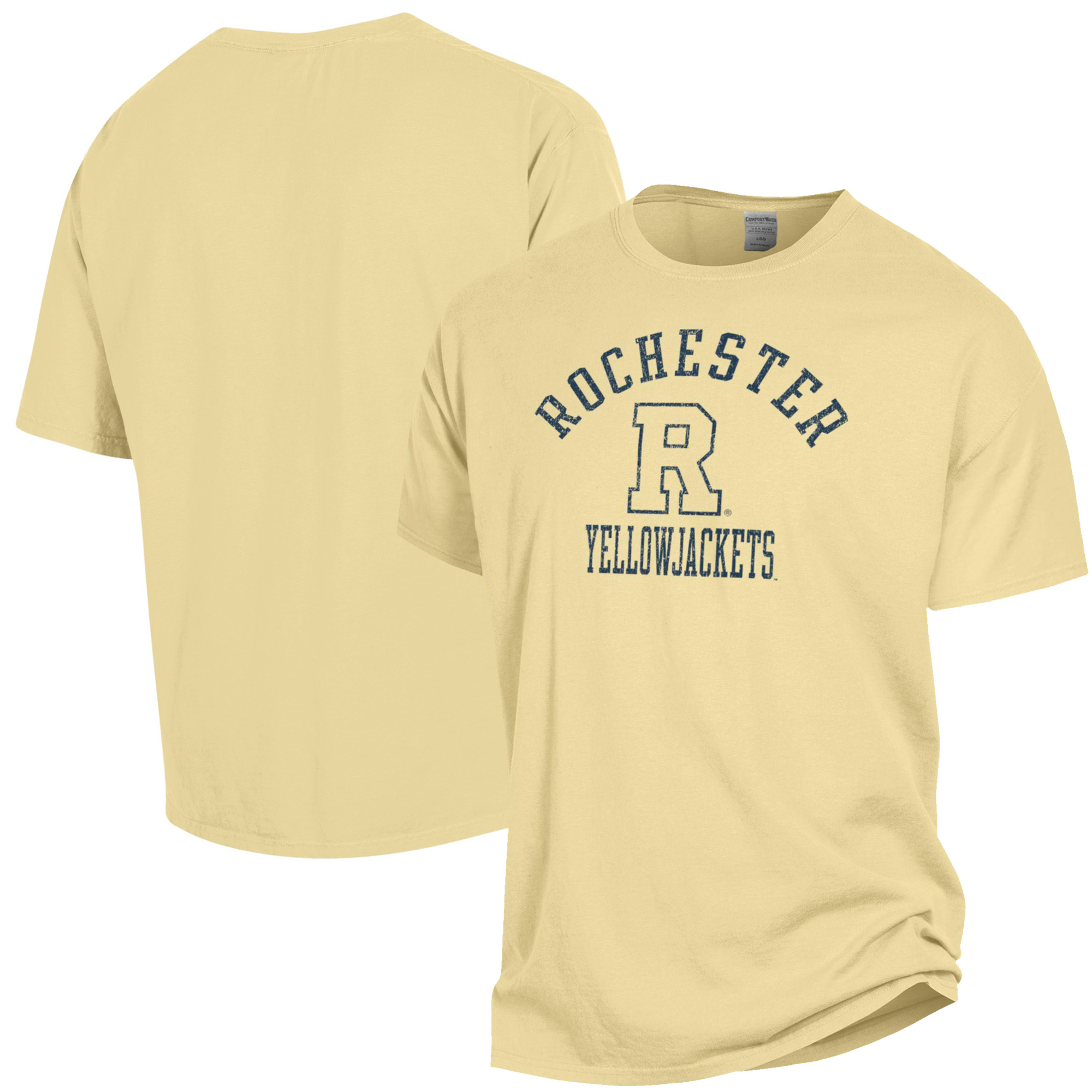 Men’s ComfortWash Yellow Rochester Yellow Jackets Garment Dyed T-Shirt Men’s ComfortWash Yellow Rochester Yellow Jackets Garment Dyed T-Shirt