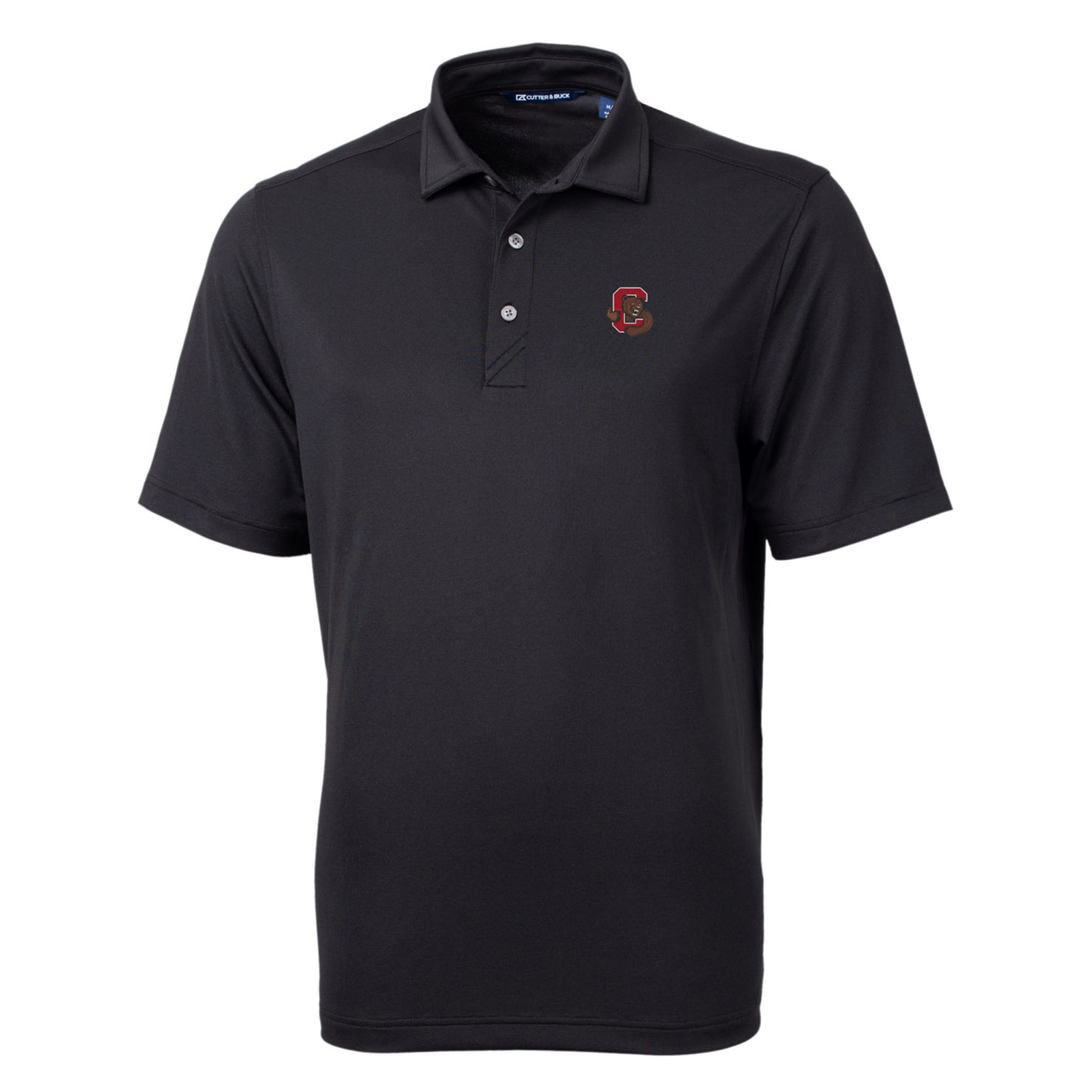 Men’s Cutter & Buck Black Cornell Big Red Big & Tall Virtue Eco Pique Recycled Polo Men’s Cutter & Buck Black Cornell Big Red Big & Tall Virtue Eco Pique Recycled Polo