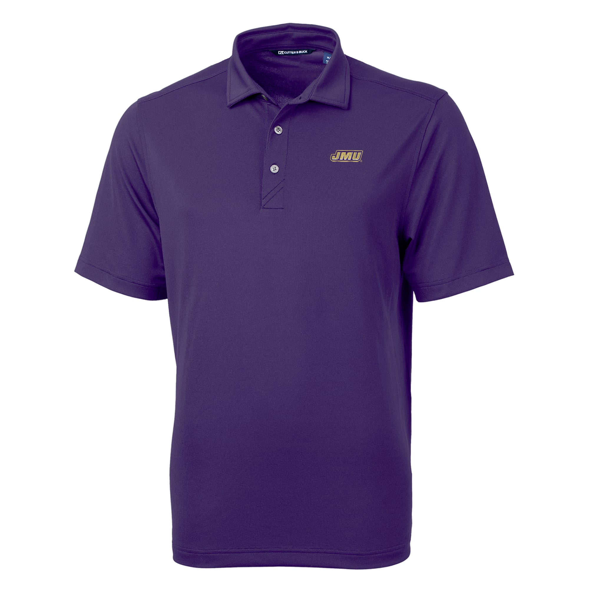 Men's Cutter & Buck Purple James Madison Dukes Big & Tall Virtue Eco Pique Recycled Polo