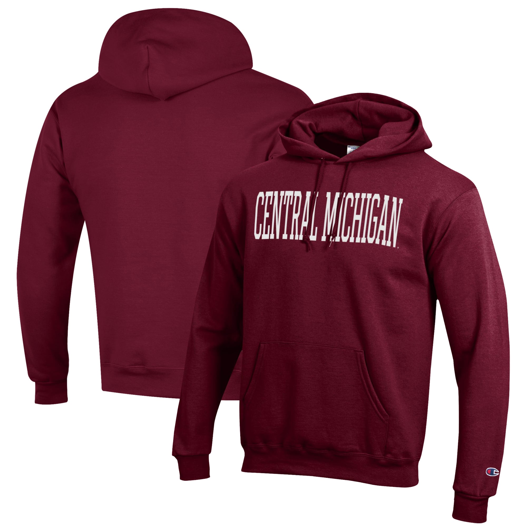 Men's Champion Maroon Central Michigan Chippewas Eco Powerblend Pullover Hoodie