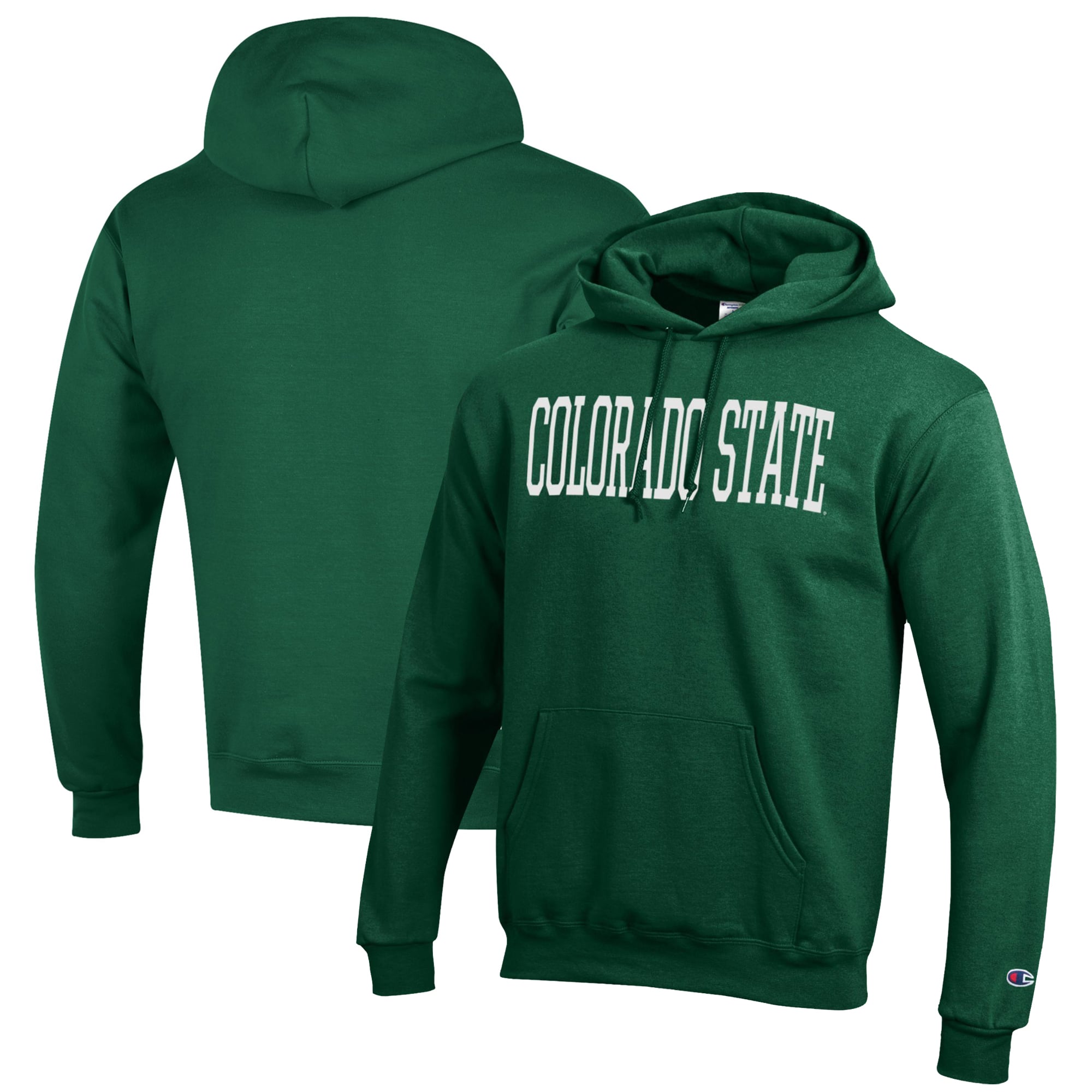 Men's Champion Green Colorado State Rams Eco Powerblend Pullover Hoodie