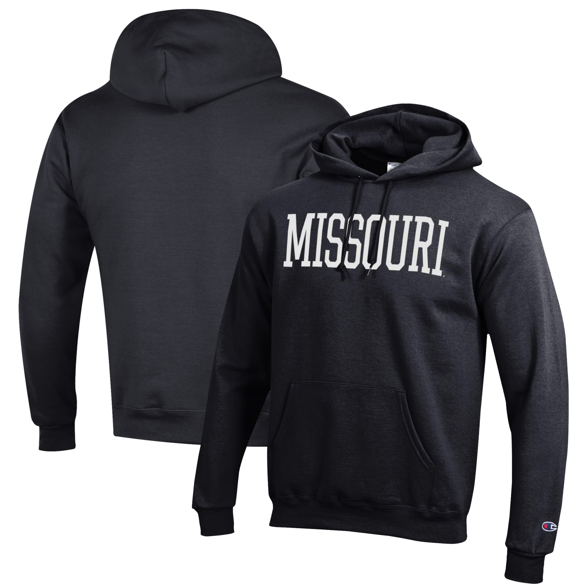 Men's Champion Black Missouri Tigers Eco Powerblend Pullover Hoodie
