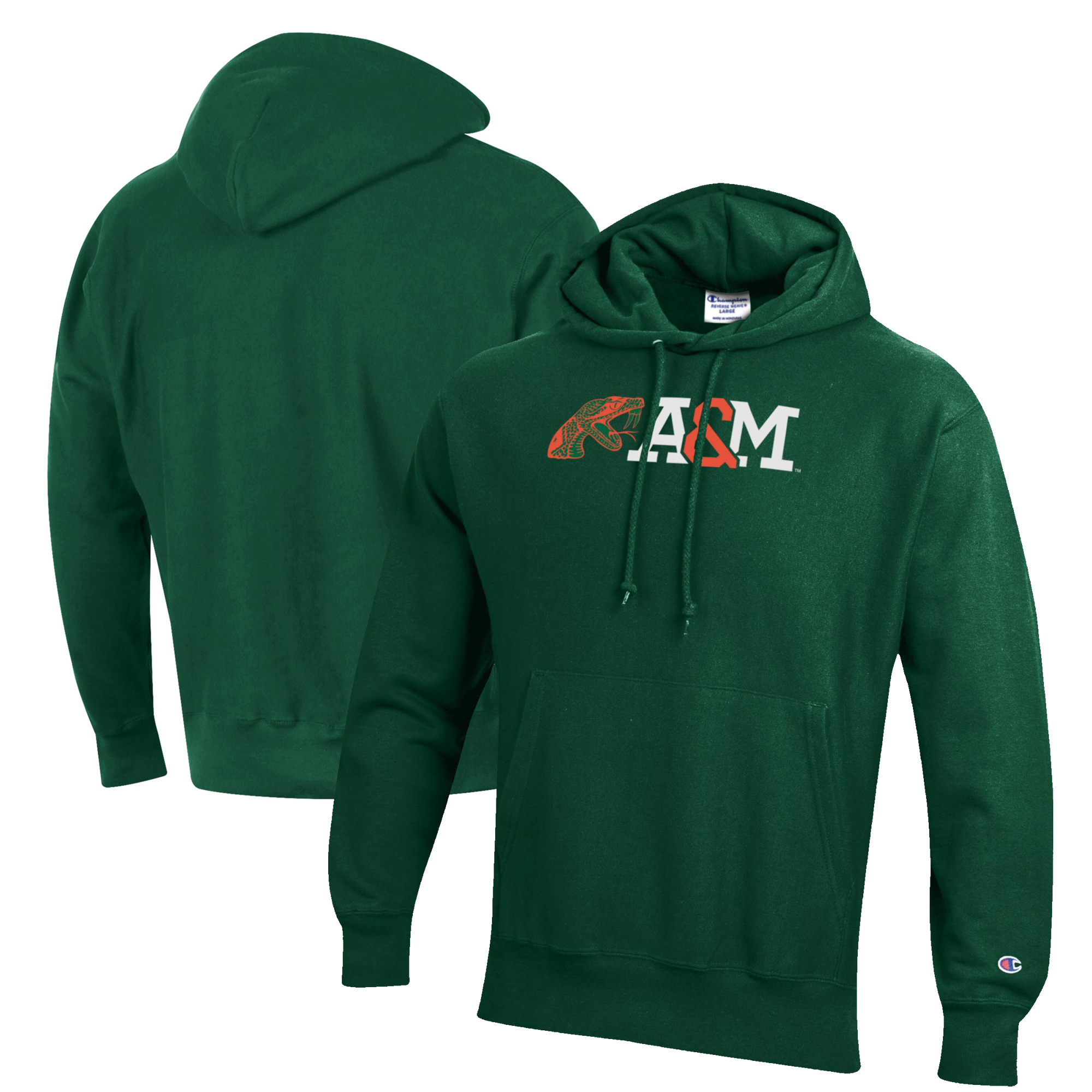Men’s Champion Green Florida A&M Rattlers Reverse Weave Fleece Pullover Hoodie Men’s Champion Green Florida A&M Rattlers Reverse Weave Fleece Pullover Hoodie