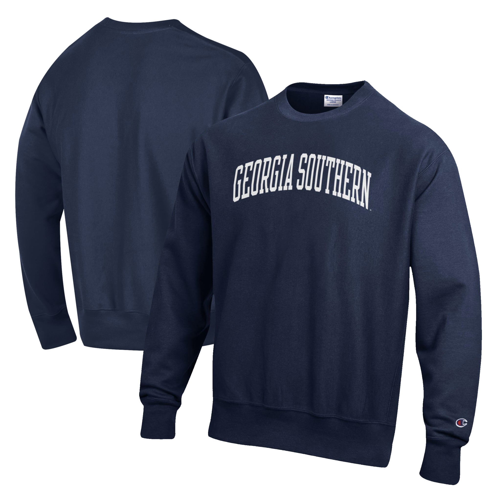 Men's Champion Royal Georgia Southern Eagles Reverse Weave Fleece Crewneck Sweatshirt