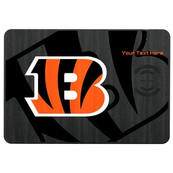 Keyscaper Cincinnati Bengals Personalized 15W Fast Wireless Charger and Mouse Pad