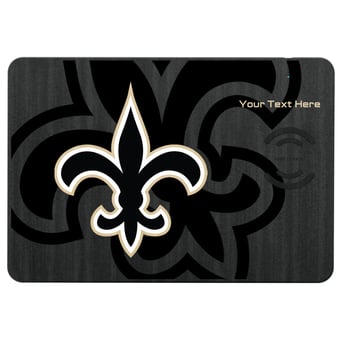Keyscaper New Orleans Saints Personalized 15W Fast Wireless Charger and Mouse Pad