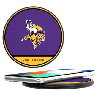 Keyscaper  Minnesota Vikings Personalized 15 Watt Wireless Induction Charger