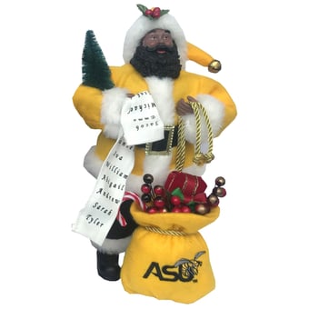 Gold Alabama State Hornets 12'' Santa