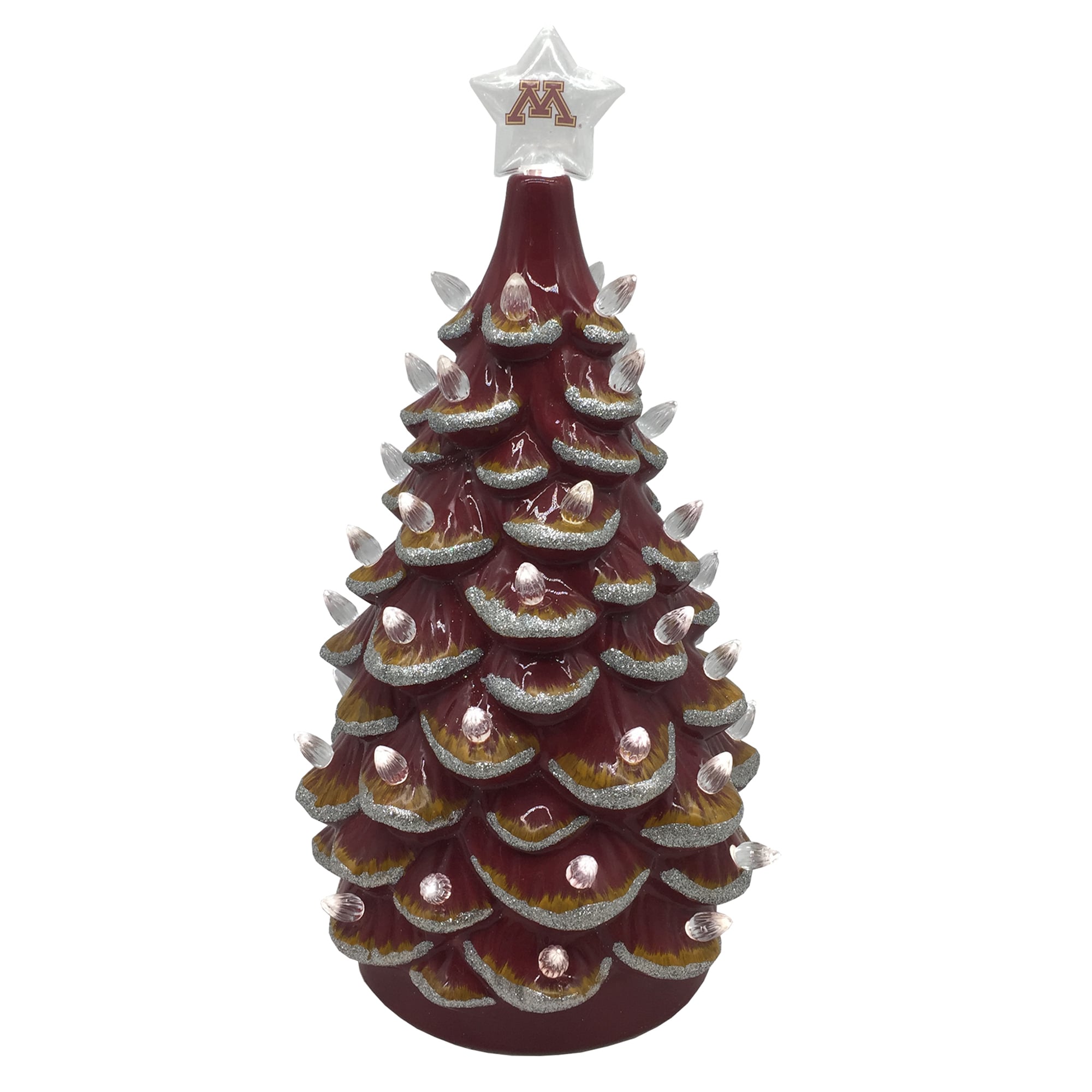 Maroon Minnesota Golden Gophers 14'' Ceramic Tree