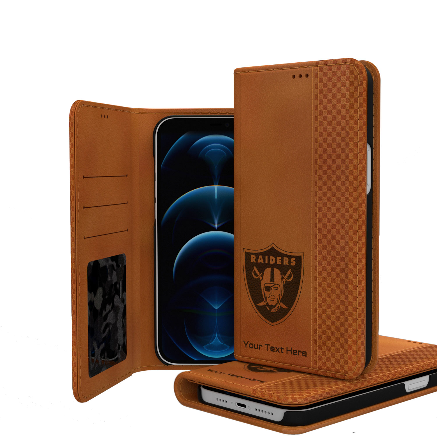 Las Vegas Raiders Personalized Burn Design iPhone Folio Case Las Vegas Raiders Personalized Burn Design iPhone Folio Case