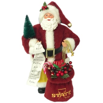 Cardinal Iowa State Cyclones 12'' Santa