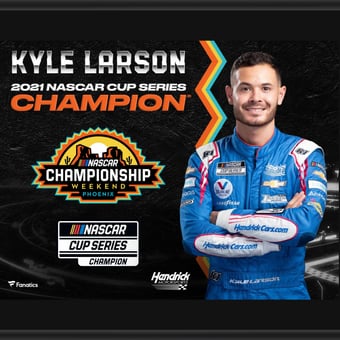 Kyle Larson 10.5" x 13" 2021 NASCAR Cup Champion Sublimated Plaque