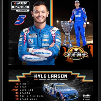 Kyle Larson 12" x 15" 2021 NASCAR Cup Champion Sublimated Plaque