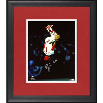 Ozzie Smith St. Louis Cardinals Autographed Framed 8'' x 10'' Vertical Flip Photograph