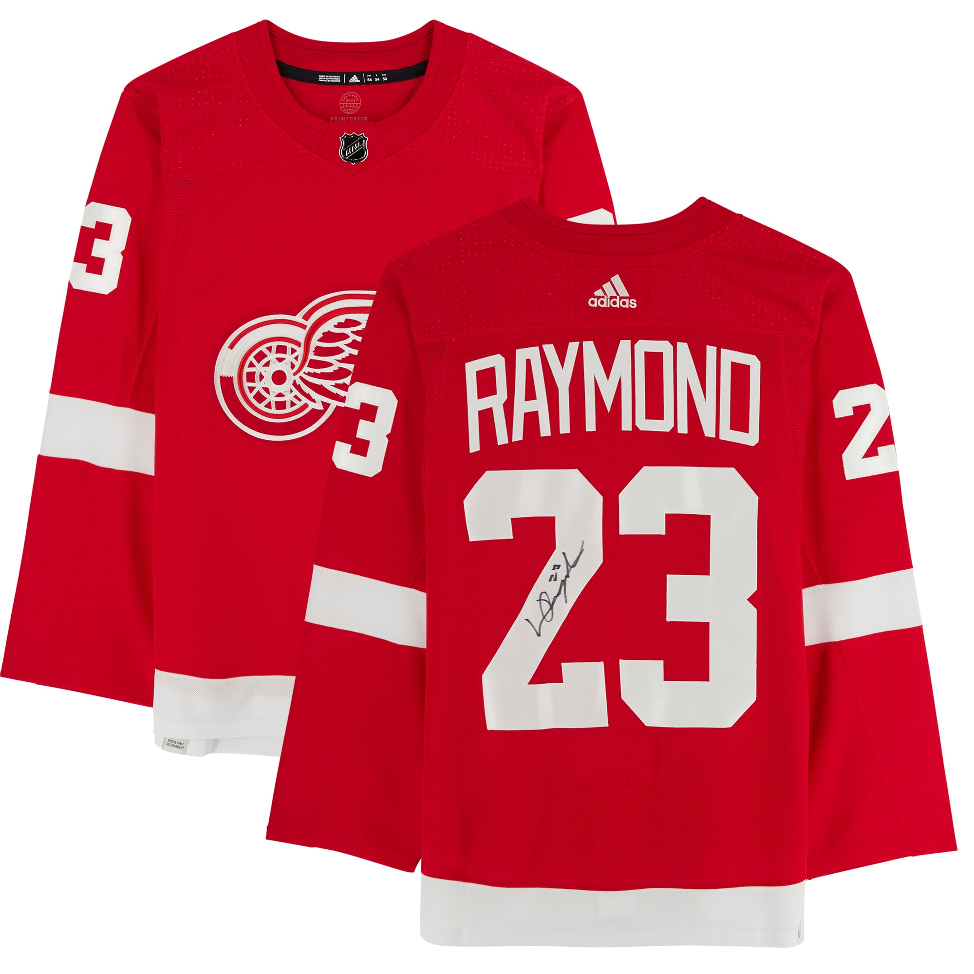 Lucas Raymond Red Detroit Red Wings Autographed adidas Authentic Jersey Lucas Raymond Red Detroit Red Wings Autographed adidas Authentic Jersey