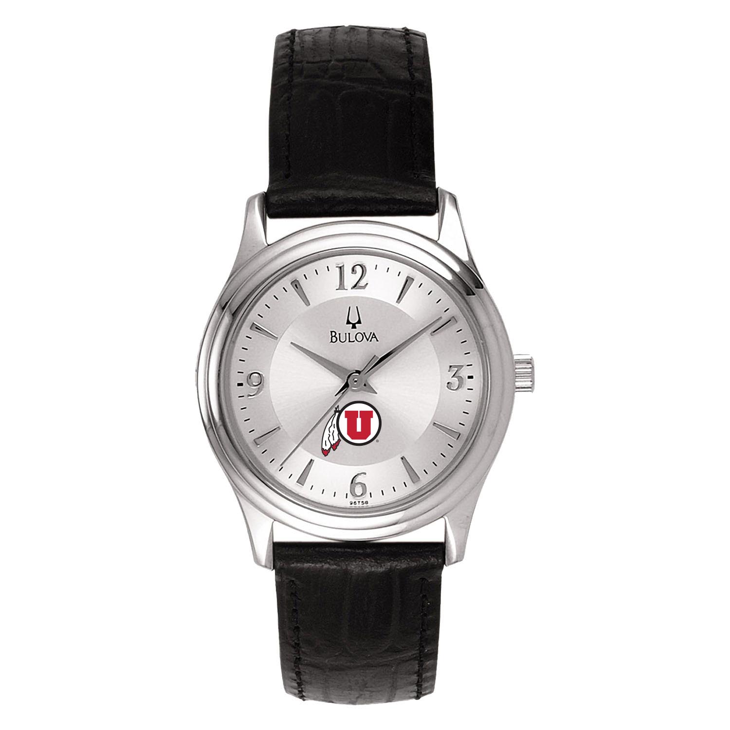 Women's Silver Utah Utes Leather Watch