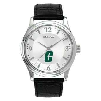 Men's Silver Charlotte 49ers Leather Watch