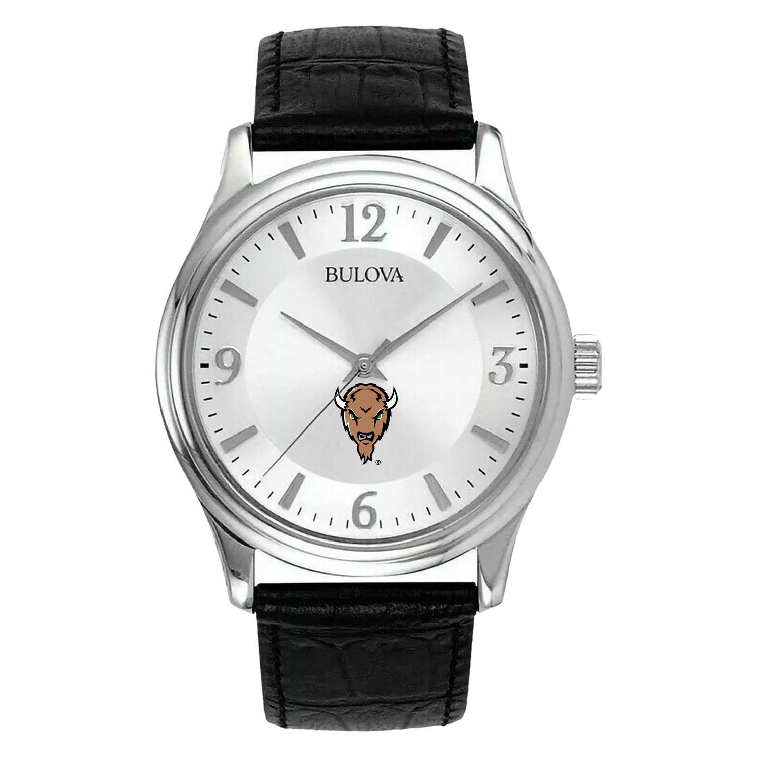 Men's Silver Marshall Thundering Herd Leather Watch