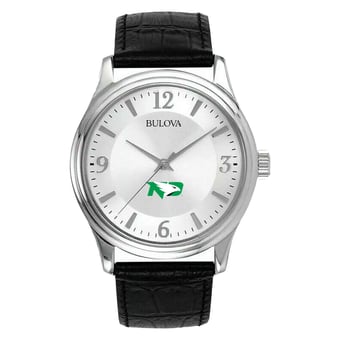 Men's Silver North Dakota Leather Watch