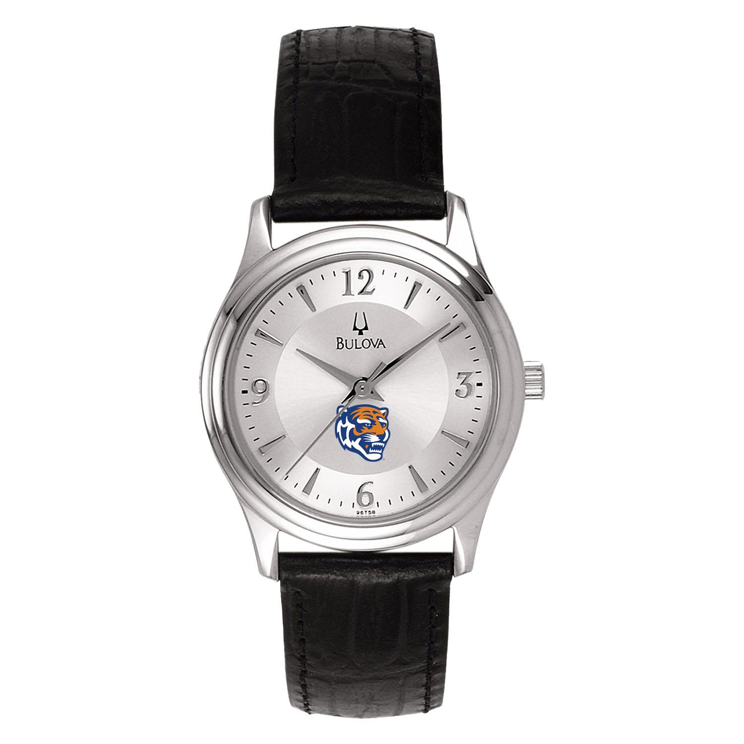 Women's Silver Memphis Tigers Leather Watch