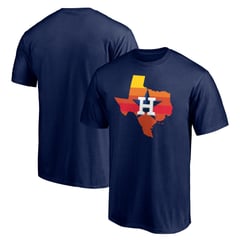 Men's Navy Houston Astros Hometown Collection Texas Sunrise T-Shirt