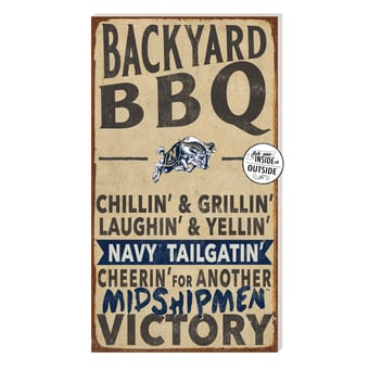 Brown Navy Midshipmen 11'' x 20'' Indoor/Outdoor BBQ Sign