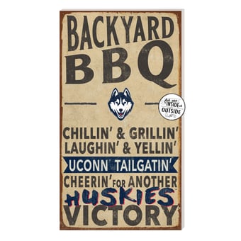 Brown UConn Huskies 11'' x 20'' Indoor/Outdoor BBQ Sign