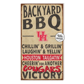 Brown Houston Cougars 11'' x 20'' Indoor/Outdoor BBQ Sign