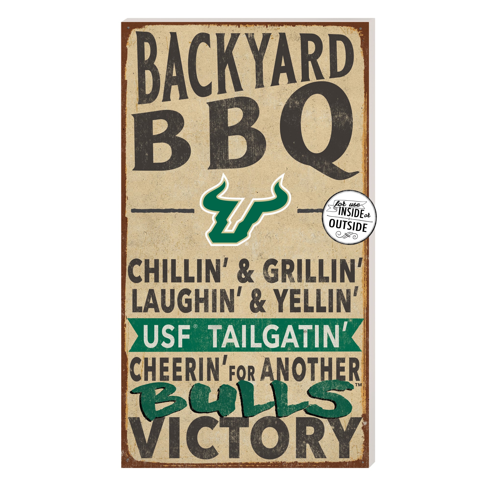 Brown South Florida Bulls 11'' x 20'' Indoor/Outdoor BBQ Sign