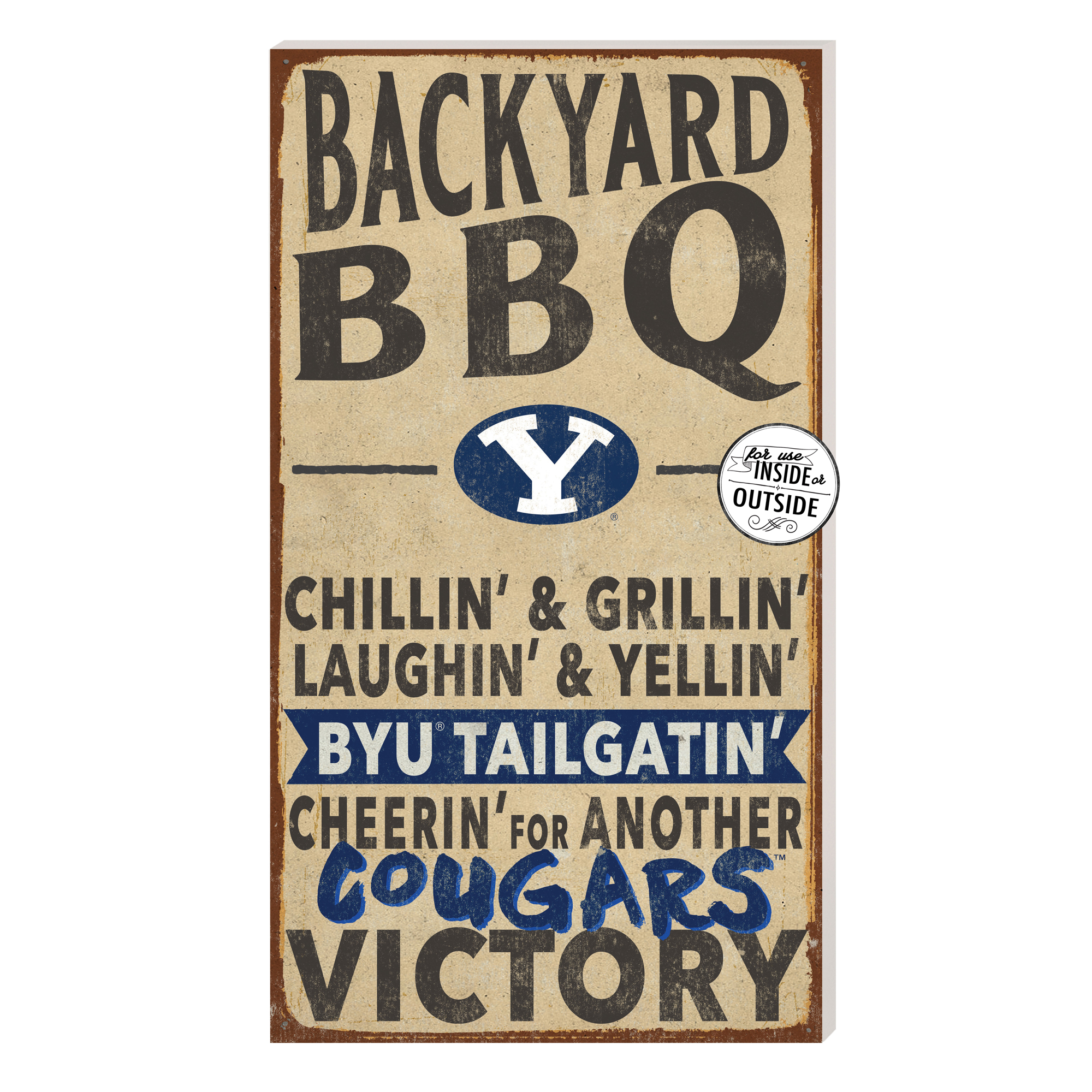 Brown BYU Cougars 11'' x 20'' Indoor/Outdoor BBQ Sign