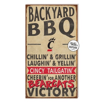 Brown Cincinnati Bearcats 11'' x 20'' Indoor/Outdoor BBQ Sign